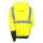 Unisex Hi Vis LimeBlack Hooded Safety Sweatshirt